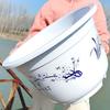 Extra Large Hydroponic Lotus Pot with Hole - Round, Thickened, Imitation Ceramic for Green Plants or Fruit Trees.
