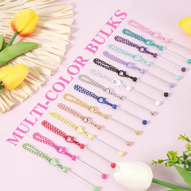 WTEMPO Набор основ для брелоков с бусинами Пустые основы для брелоков для бусин Набор для изготовления брелоков с бусинами своими руками для поделок, подвесок, шармов