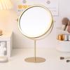 Nordic Style Round Wrought Iron Makeup Vanity Mirror for Bathroom or Dormitory