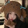 Cartoon Hat Thicken Head Wrap Furry Puppy Soft Thicken Hood for Women Outdoor Wear for Winter Sports Cycling Skiing