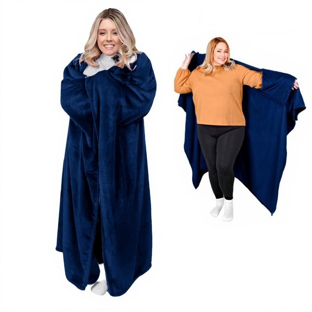 Теплое зимнее носимое одеяло Фланелевое одеяло для отдыха Накидка Одеяло на диван Зима