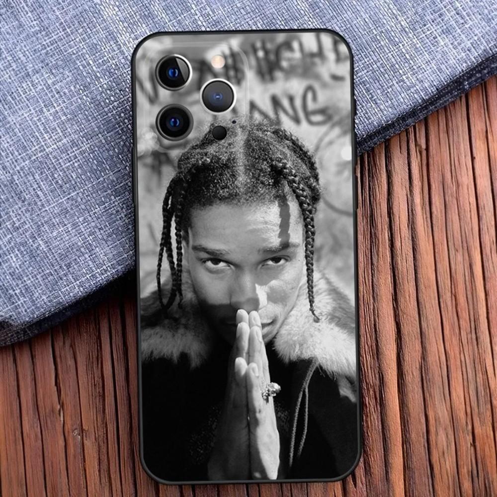 Чехол для телефона американского рэпера A-ASAP для iPhone 16,15,14,13,12,11,Pro,X,XS,Max,XR,Plus,Mini R-Rocky Мягкий черный чехол