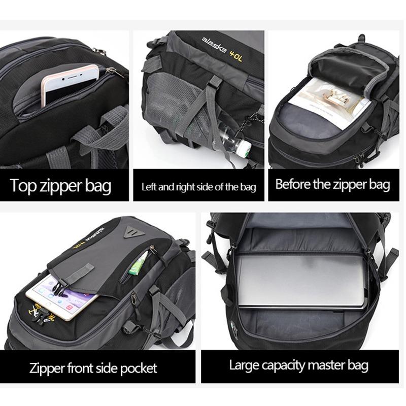 40L Unisex Waterproof Men Backpack Travel Pack Sports Bag Pack Outdoor Hiking Climbing Camping Backpack for Male KTY