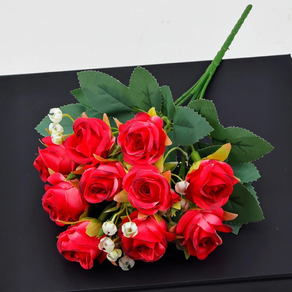 7 Colors Simulated Diamond Rose Flower DIY Party Decoration Festival Supplies Vintage Silk Rose Small Artificial Rose Flowers