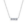 Silvere Glam Новое простое колье с муассанитом Женская мода Xiaohongshu Подвеска из стерлингового серебра 925 пробы Цепочка для ключиц в стиле Ins