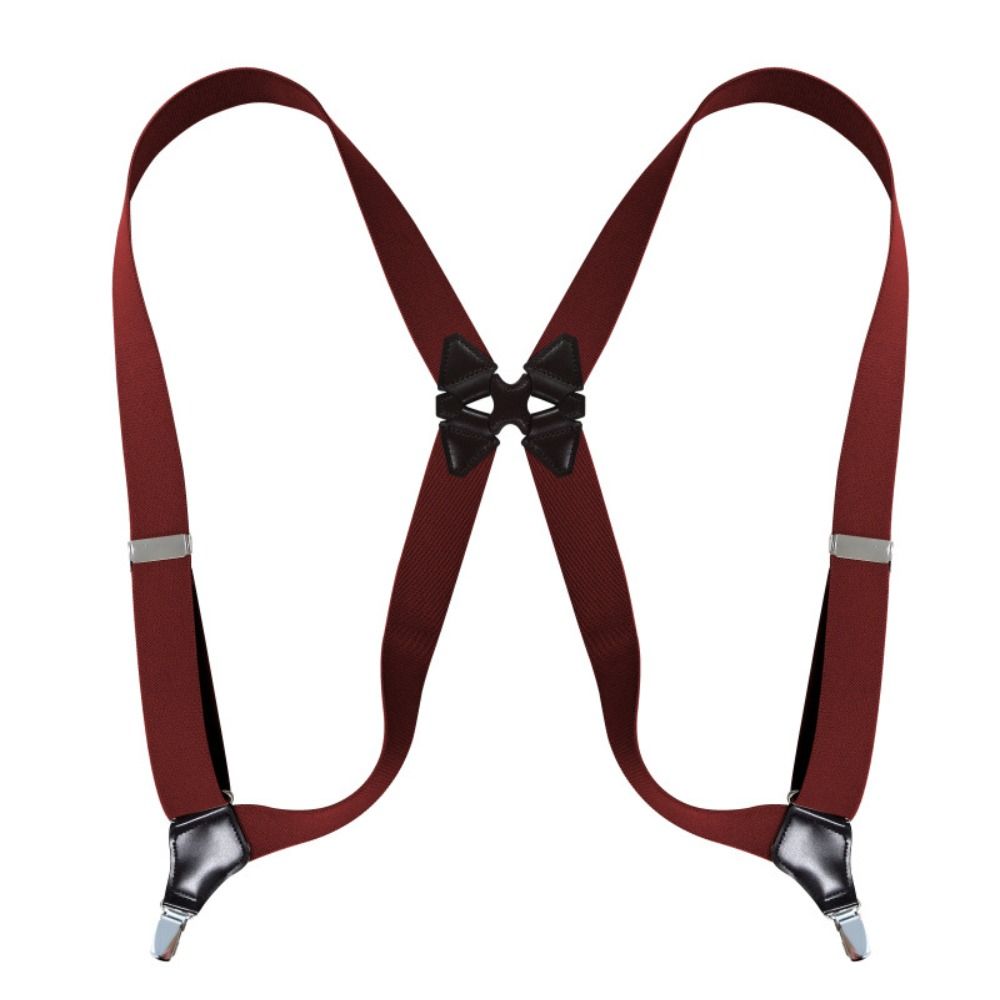 Adjustable Men's Suspenders Braces X Shape Trouser Straps Belt Braces Suspenders Wedding Party