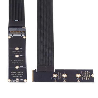 Кабель-удлинитель cablecc NVME NGFF (папа-мама) 30 см под прямым углом кабель PCI Express для материнских плат PCI-E 4.0 M-Key