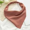 Woman Girls Solid Summer Head Scarf Chiffon Triangle Bandanas Women Elastic Hairband Hair Accessories Headwear Ornaments