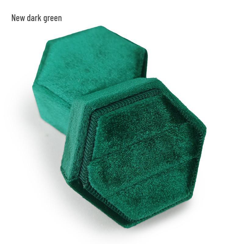 Flannel Hexagonal Jewelry Box for Bracelets and Rings