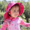 Cute Sun Hat for Girls with Neck Flap for UPF UV for Toddlers [JAN & JUL] Quick-Drying Swimming, 50+ Protection, (M 6-24 Months, Watermelon)