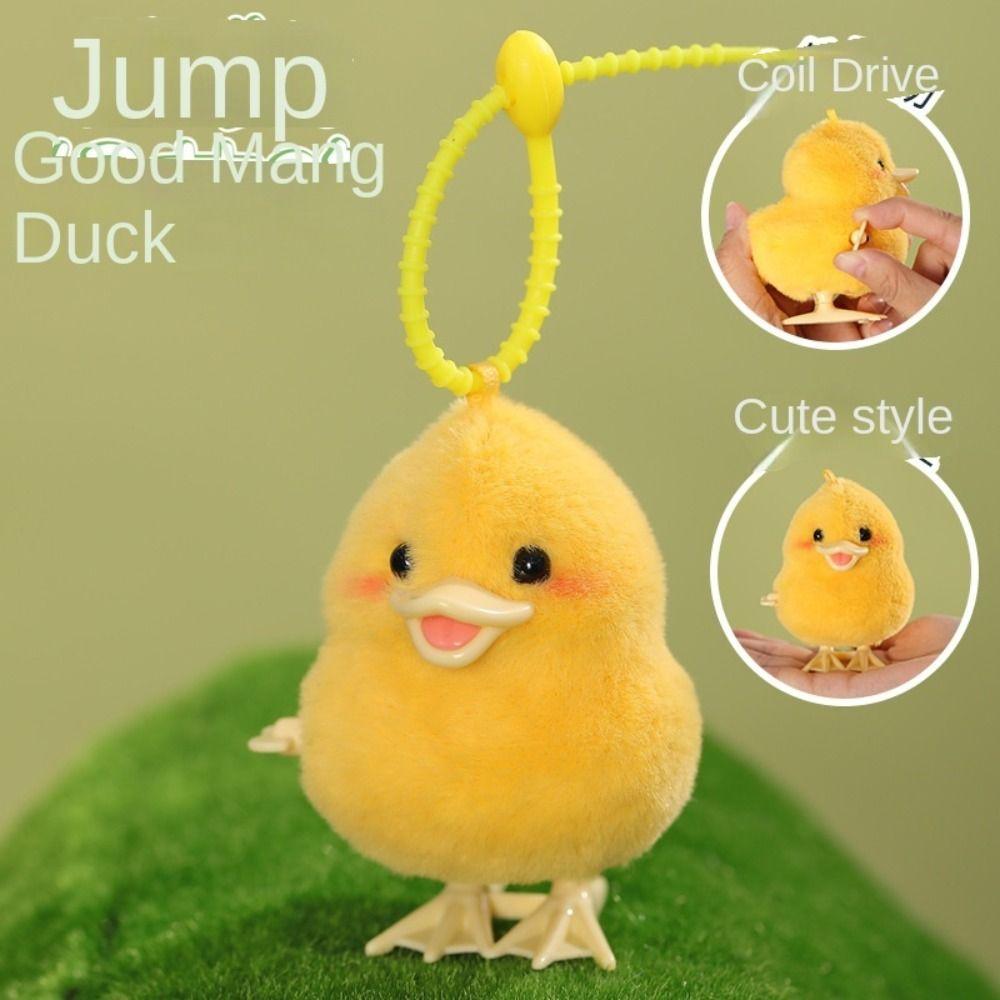 Plush Duck Wind Up Jumping Toy Walking Guide Baby Crawling Toy  Baby/Toddlers