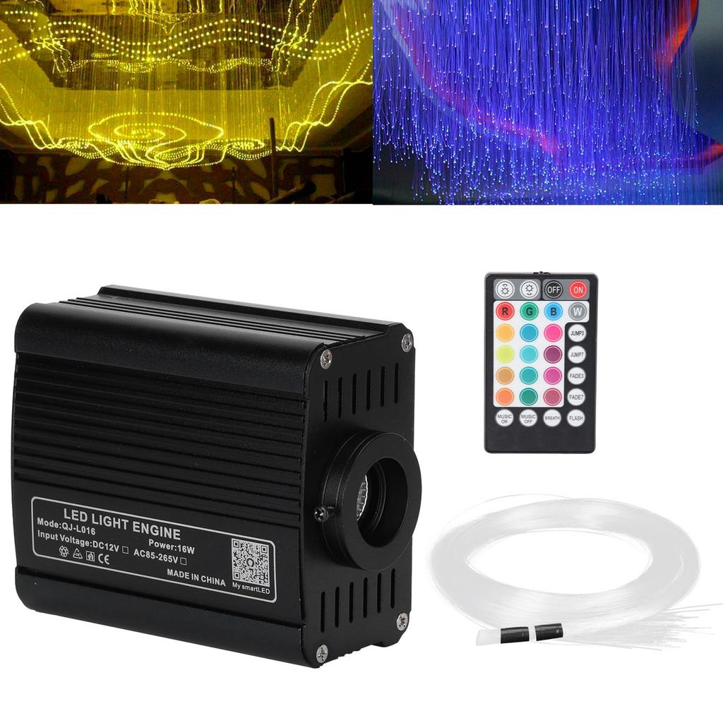 16W Fiber Optic Light RGBW LED Ceiling Light Kit APP Control with 2m Fiber Optic Cable