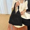 Сумки через плечо из однотонной ткани ручной работы из ажурной сетки, летние высококачественные минималистичные универсальные сумки для отпуска для женщин