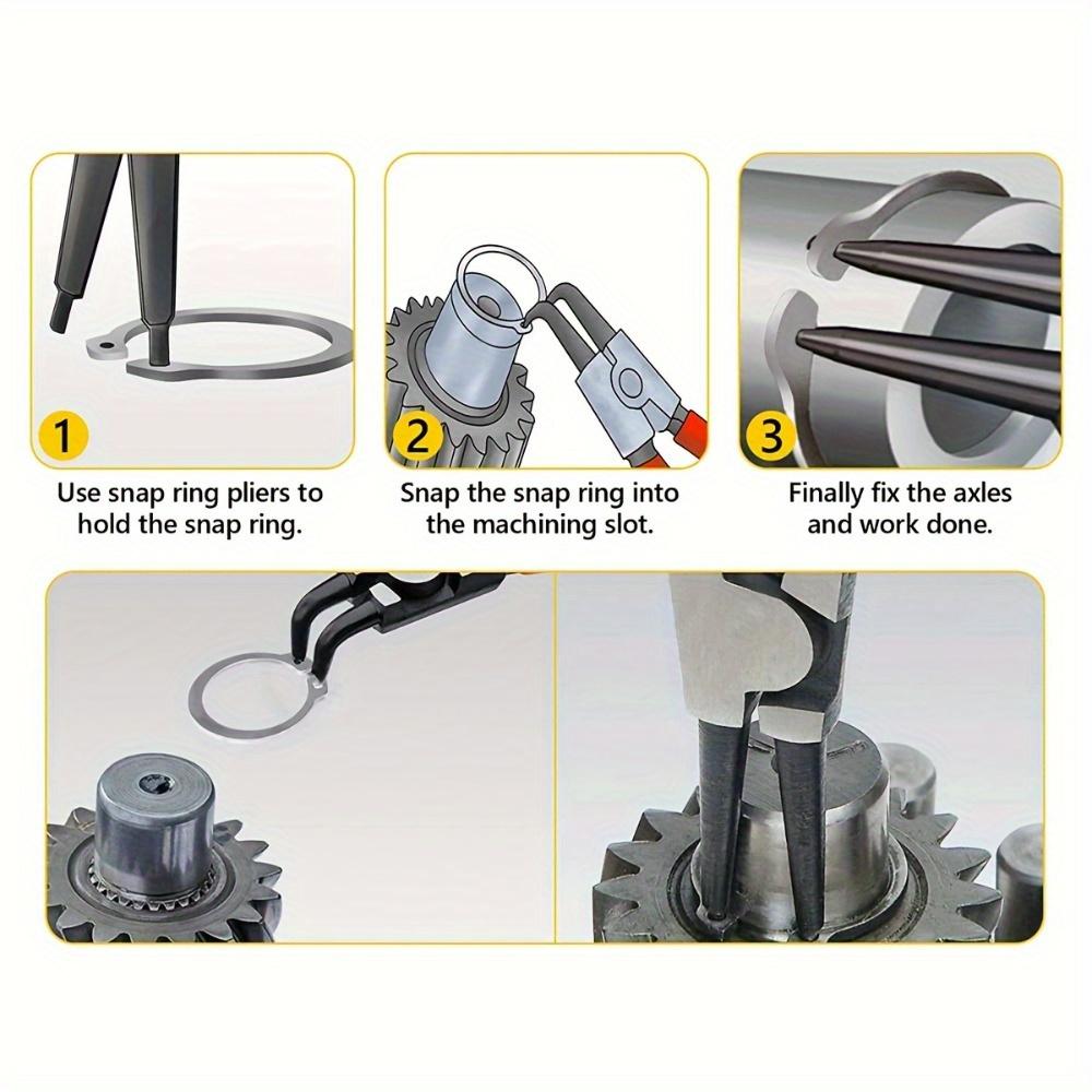 240-Piece Set of 15 Sizes of C-Clamp External Retaining Ring Kit, 304 Stainless Steel Coil Shaft Sorting Kit, M3-M20 Set