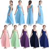 Bridesmaid Dress Kids Girls Elegant Formal Chiffon One-shoulder Dress Wedding Party Ball Gowns