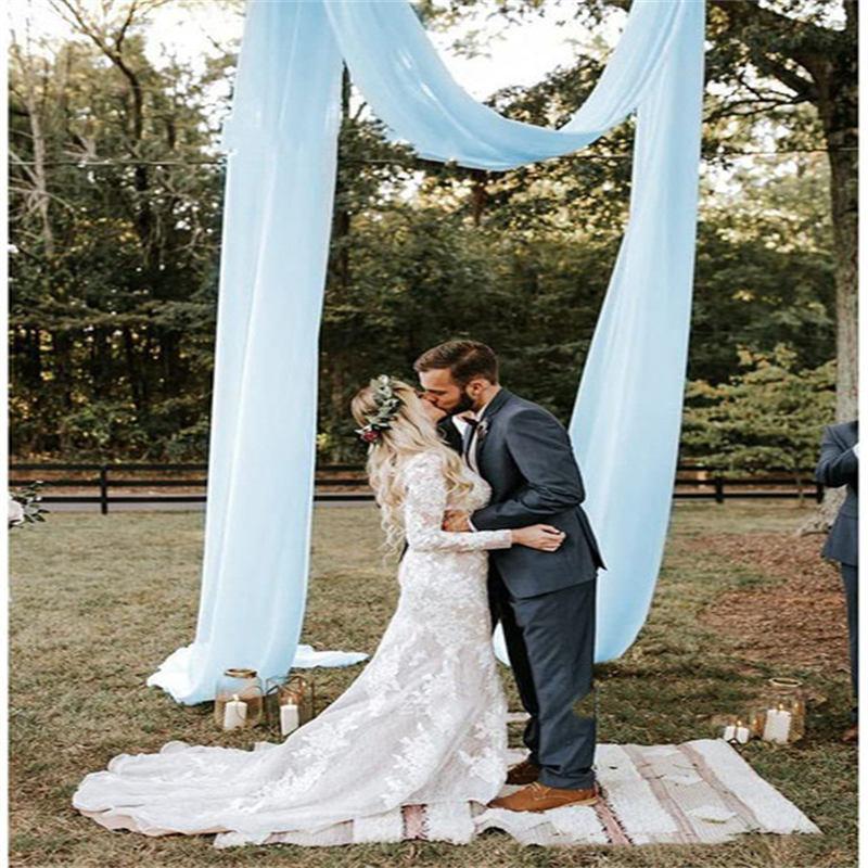 300/600 см шифоновая драпировка тюль занавес открытый свадебная арка фон декор Хэллоуин вечерние Декор событий вуаль реквизит для фотографий