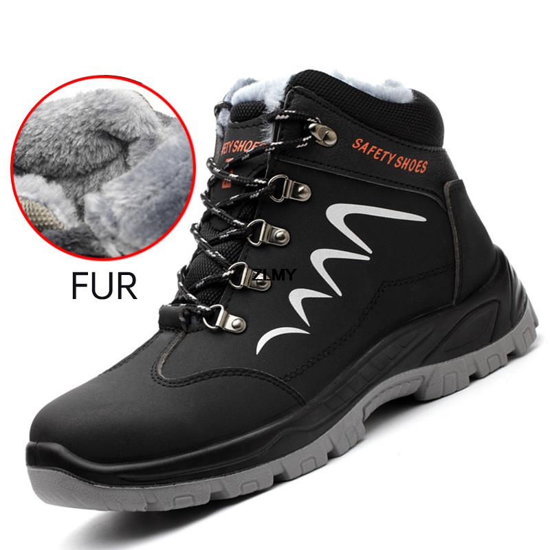 Неразрушимые мужские рабочие защитные ботинки, высокие рабочие ботинки с защитой от ударов и проколов, промышленные зимние ботинки, мужская защитная обувь