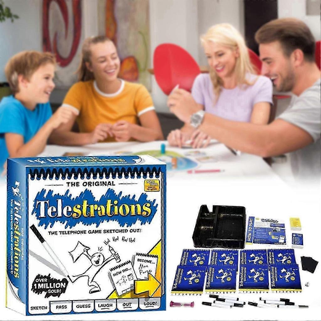 Telestrations Board Game - Hilarious Family Fun for Kids, Adults & Teens, Perfect for Game Night, Parties & Gatherings