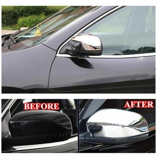 For Jeep Cherokee 14+ Backup Rear View Side Mirror Cover Trim Chrome Accessories