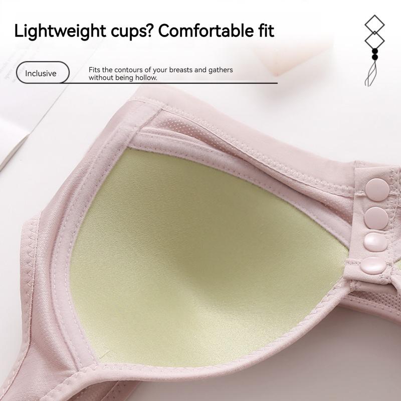 Large Size Without Steel Ring Breastfeeding Mom Push Up Beautiful Back Underwear Thin Section Breathable Adjustable Ladies Bra