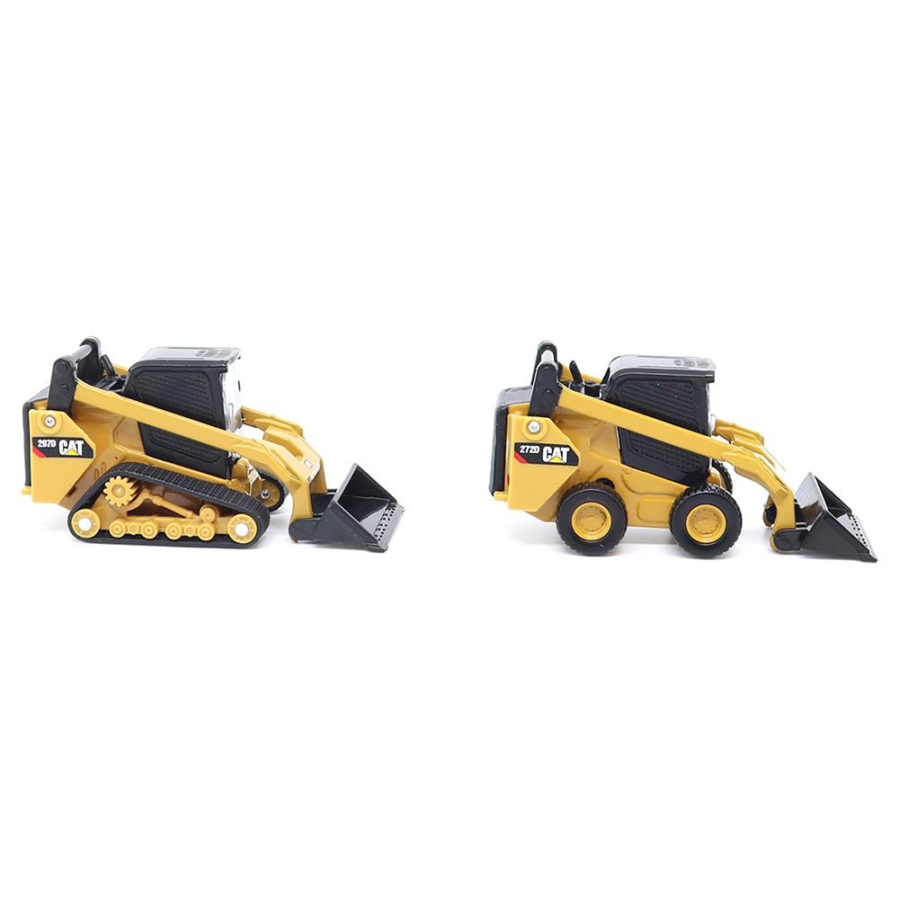 Diecast Master Caterpillar CAT 272D2 Мини-погрузчик CAT 297D2 Компактный гусеничный погрузчик Набор из 2 1/64 и