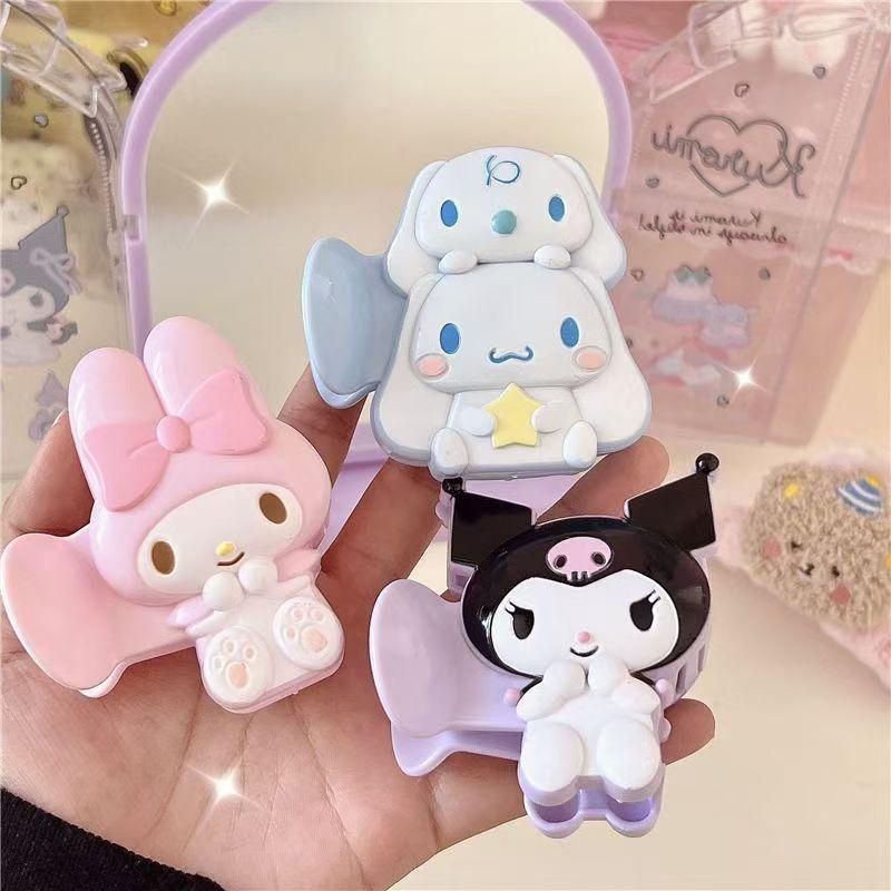 Мультяшный зажим-коготок Cinnamoroll & Kuromi My Melody - Милый аксессуар для волос в виде акулы для женщин