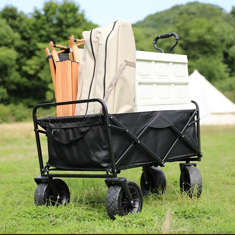 FTLY 150L Electric Camping Wagon with 8-inch Off-Road Wheels and Dual Brakes