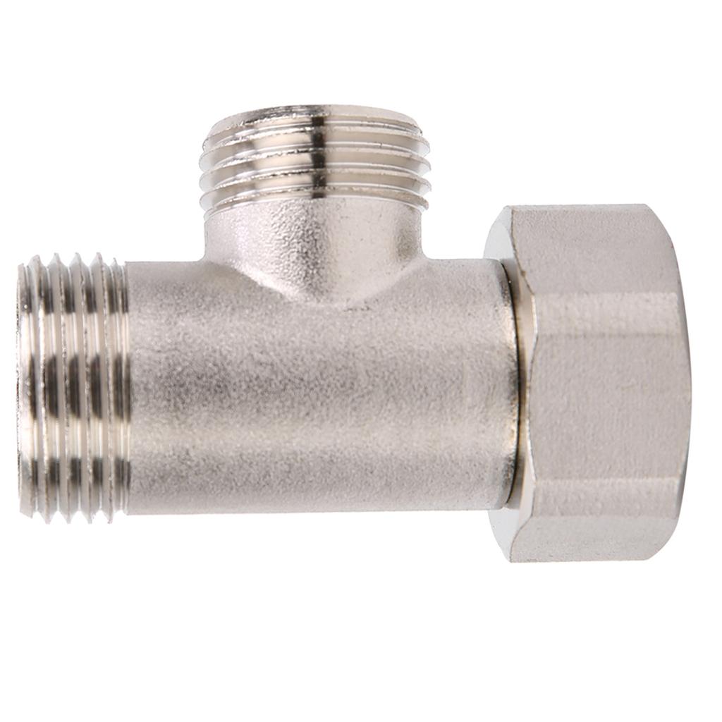 7/8 Brass T Adapter Shower Head Three Connector Valve For Toilet Shower Head Diverter Valve