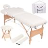 VidaXL Foldable Massage Table and Stool 10 Cm Thick White 110154