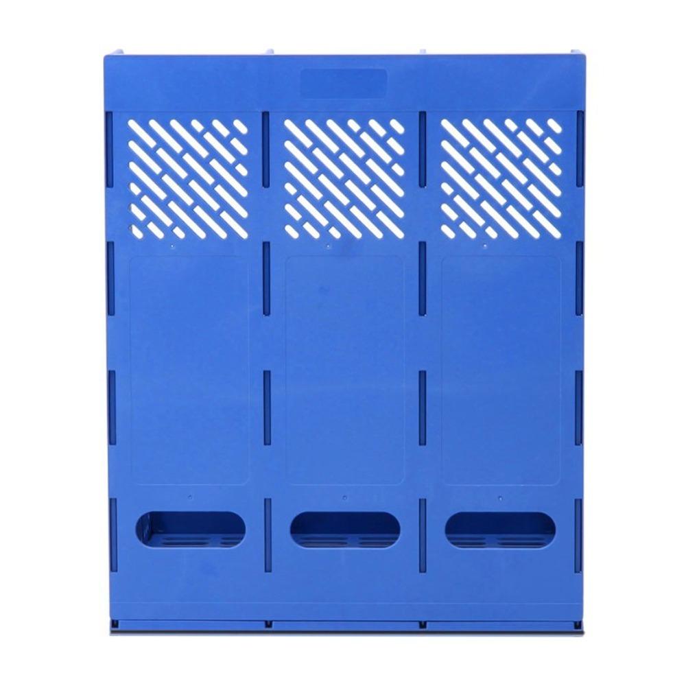 3 Compartments Magazine Holder PP Document Holder Compact File Sorter Tabletop Storage