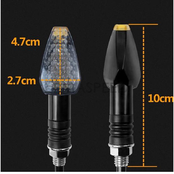2 шт., дымовые линзы, светодиодный указатель поворота для мотоцикла, универсальный 12 В, индикаторы для мотоцикла, передние и задние поворотники, янтарная лампа