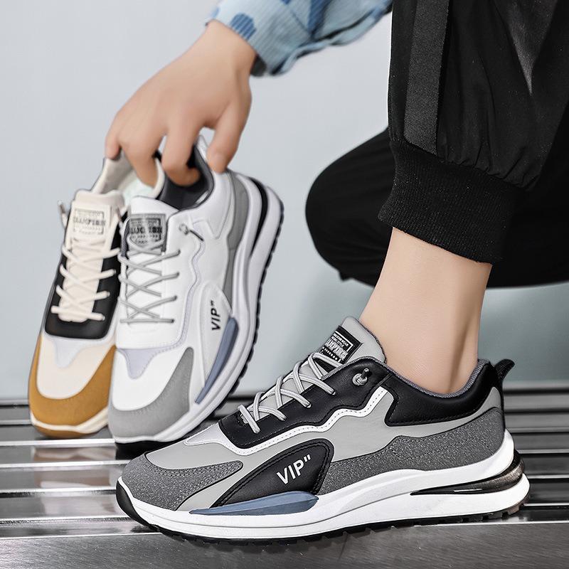 Весна и Осень новая спортивная обувь мужская обувь водонепроницаемая повседневная мужская обувь легкая мягкая подошва студенческая молодежная обувь для бега кожаный верх прилив