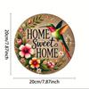 «Wooden Sweet Home» — винтажное круглое деревянное настенное искусство — ретро-деревянный знак для двери, стены, дома, комнаты, фермы, улицы, магазина, гаража, бара, сада, кофе