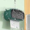 Punch-free Toilet Paper Holder Box Waterproof Tissue Storage Box Bathroom Rack Wall Mounted Kitchen Bathroom Storage Holder