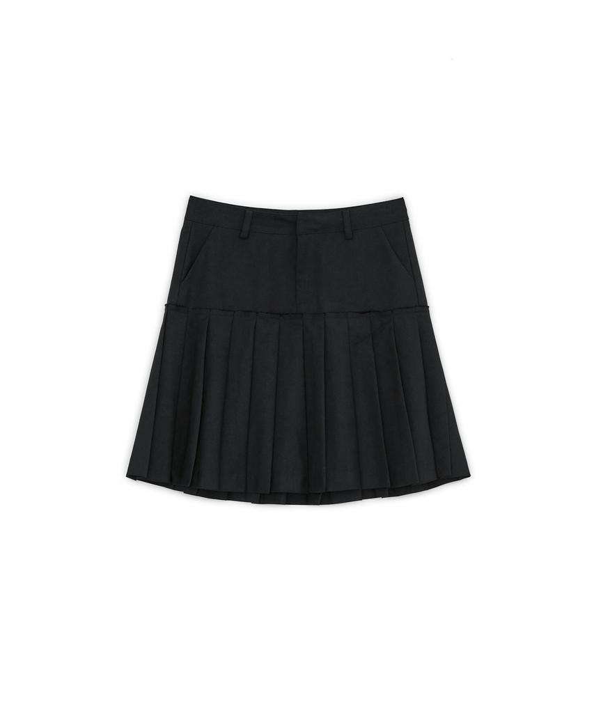 Sunburn Project Pleats Midi Skirt, Black
