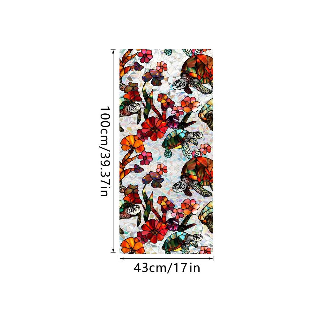 PVC Flower Window Electrostatic Stickers Privacy Protection Static Cling Decoration Reusable Glass Decals for Home Bathroom