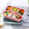4 Grids Lunch Box Bento Box Lunch Containers for Adult/Kid/Toddler Picnic Bento Lunch Box Microwave Dishwasher Freezer Safe 2024