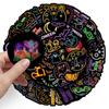50 Neon Halloween Graffiti Stickers - Cartoon Festival Decorations for Suitcases & Phone Cases