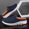 Couple Walking Shoes Mesh Breathable Flat Bottom Simple Soft Fabric Summer Tennis Trend 2024 Large Men's Casual Fashion Slippers