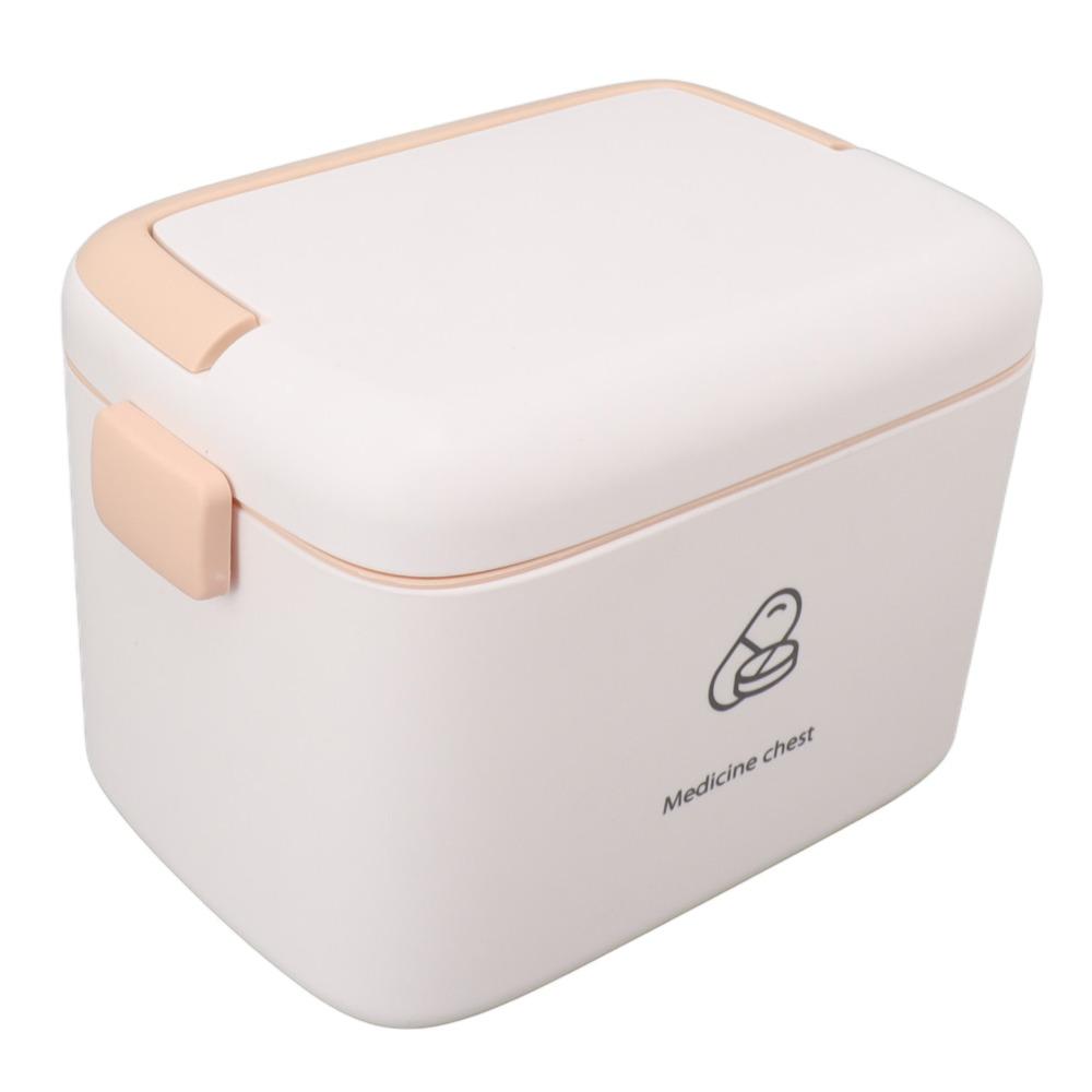 Removable Tray Medicine Storage Box Thickened Pp Family Emergency Medicine Case Home Use