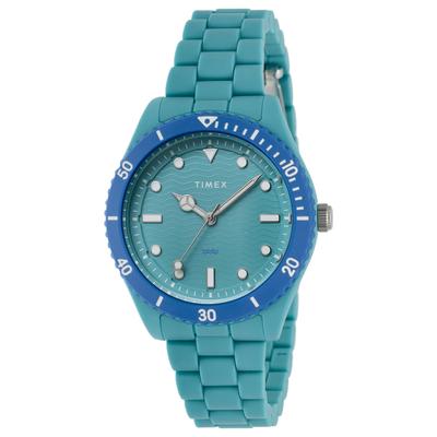 TIMEX Trend Кварцевые Водонепроницаемые Минеральные Голубые Унисекс Часы, Механизм, Водонепроницаемые, Стекло, Циферблат, TW2Y04700, [Оригинал]