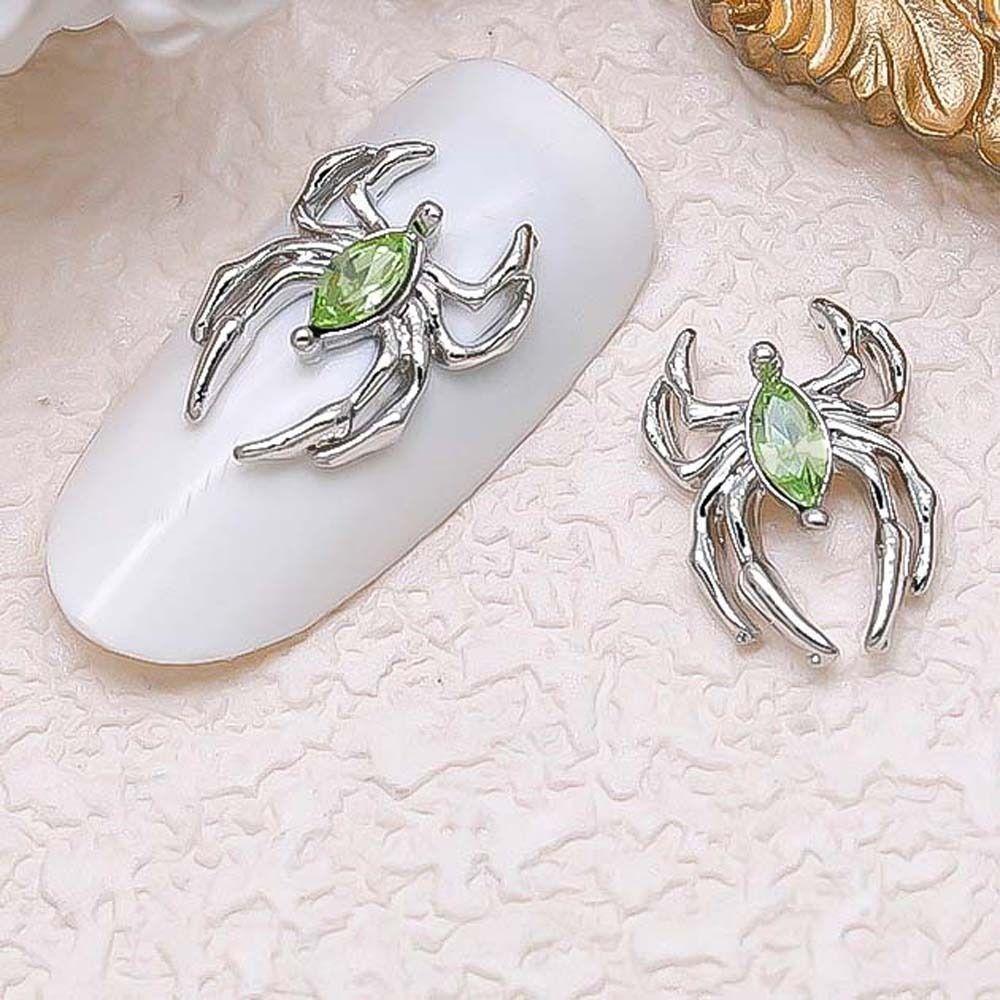 5pcs/set Nail Art Decorations Halloween Spider Nail Rhinestones Manicurist