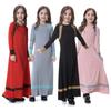 Muslim Kids Girls Prayer Dress Hijab Abaya Robe Arab Dubai Children Ramadan Kaftan Headscarf Islamic Eid Party Gown Jilbab