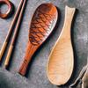 Ложка для риса в форме рыбы Креативная японская и корейская лопатка для риса бытовая кухонная посуда деревянная ложка
