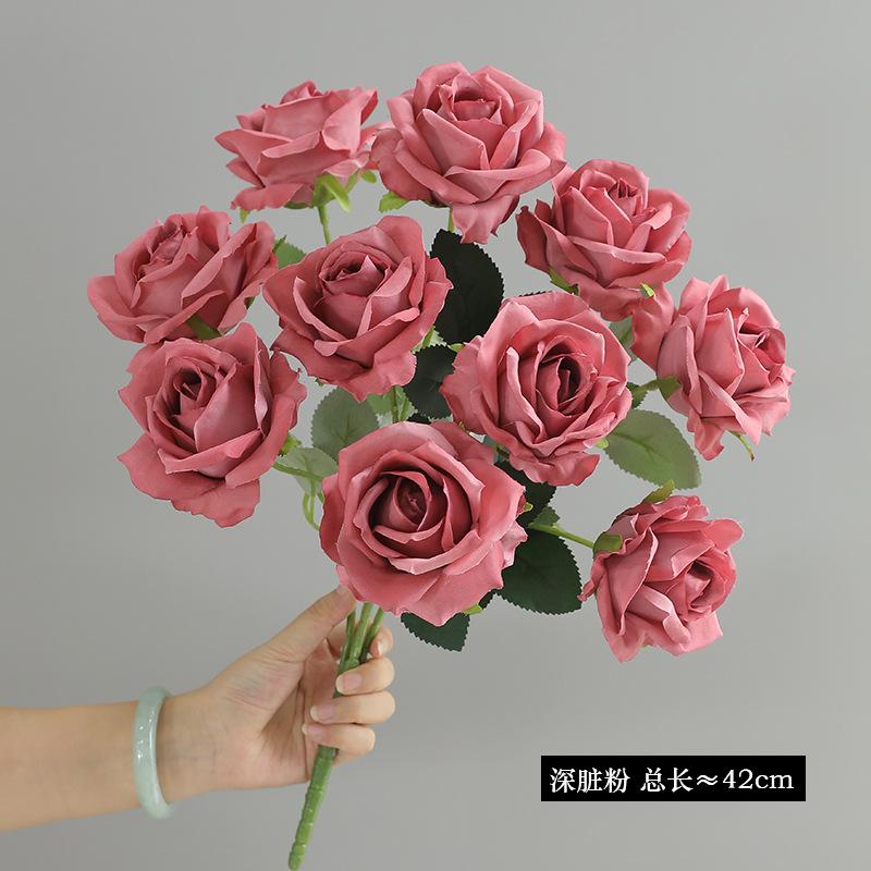 10 head bundle of simulated roses 10cm wedding auditorium set photography ornament