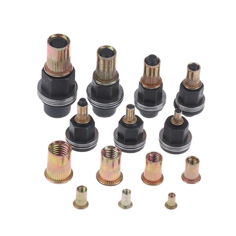 Набор ручного инструмента для заклепочных гаек 10 шт., ручной заклепочник с насадками для гаек M3-12 для самостоятельного ремонта и установки, простой в использовании аксессуар