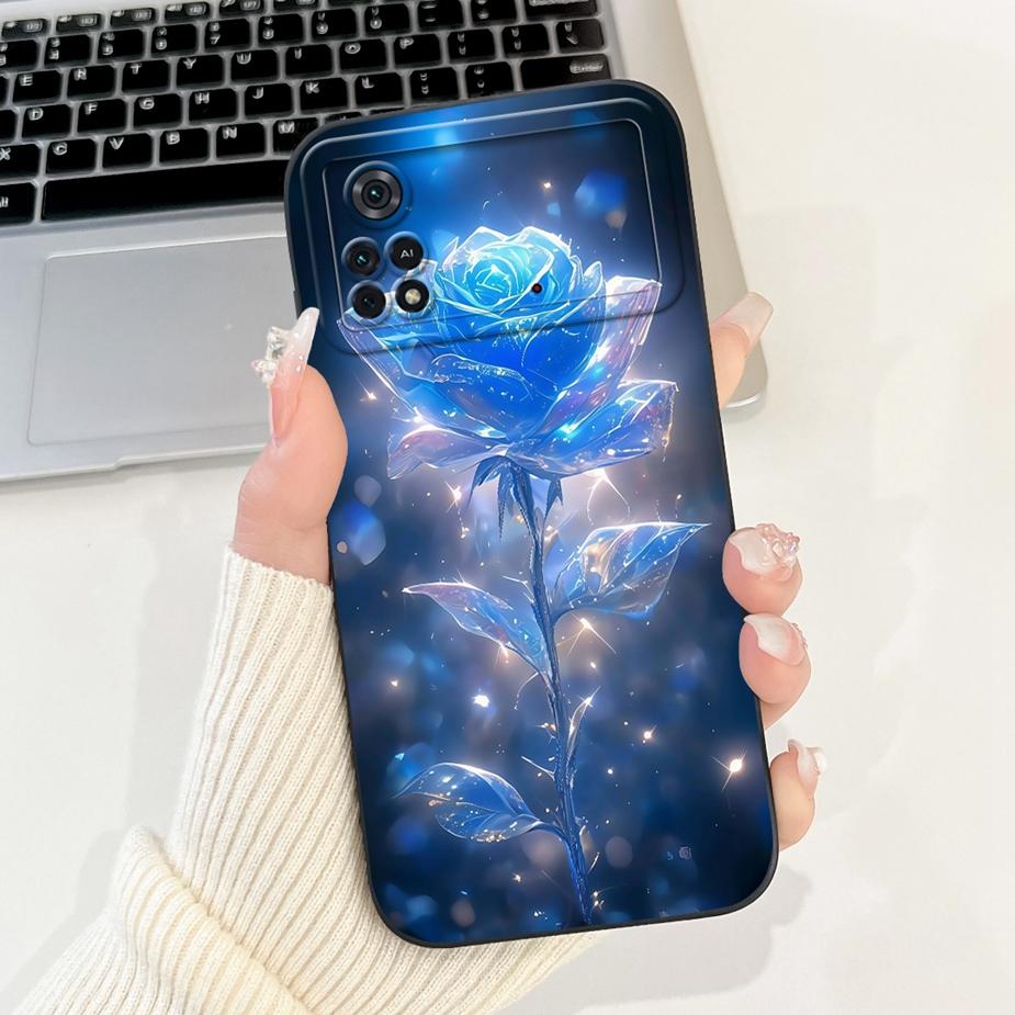 Чехол для Xiaomi Poco M4 Pro 4G Милый Мультяшный Кролик Ударопрочный Чехол для Телефона Для Xiaomi Poco X4 Pro PocoM4 Pro 5G Мягкие Fundas