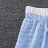 Одежда для девочек 8-12 лет, популярные повседневные полосатые брюки, широкие брюки для детей