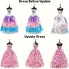 38 PCS Doll Clothes and Accessories Wedding Gowns Tops Pants Fashion Dresses Sets Swimsuits Bikini Skirt for 11.5inch/30cm Doll