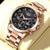LIGE New Luxury Mens Watch Fashion Business Quartz Wristwatches Sports Waterproof Luminous Steel Watches Men Reloj Hombre